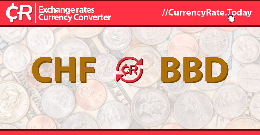 50000 Swiss Francs (CHF) to Barbados Dollars (BBD) Currency Converter