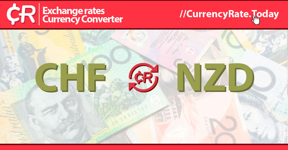 80 Swiss Francs CHF To New Zealand Dollars NZD Currency Converter