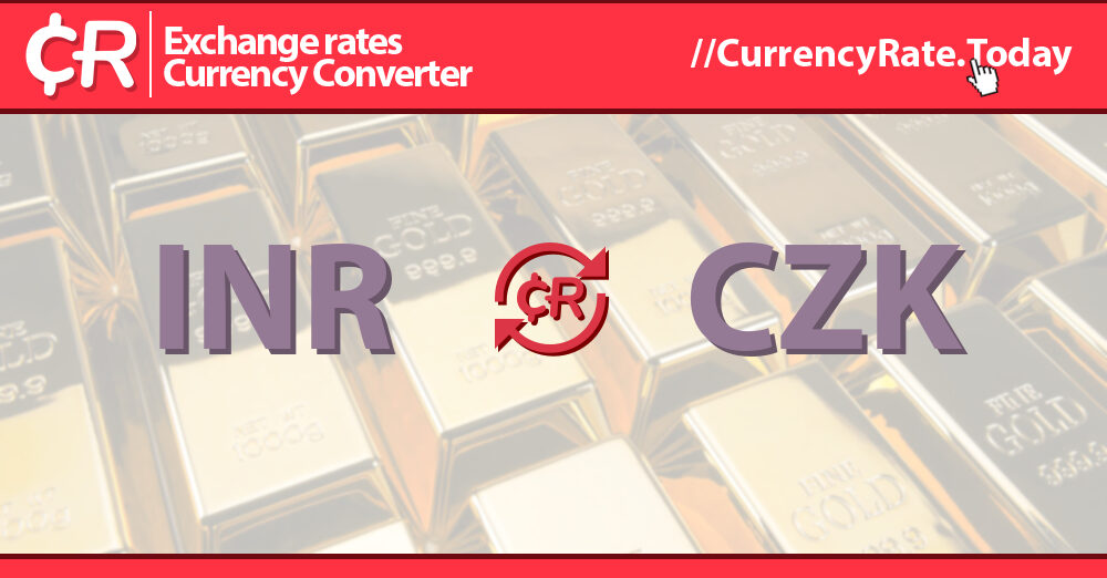 23000 Indian Rupees INR To Korunas CZK Currency Converter