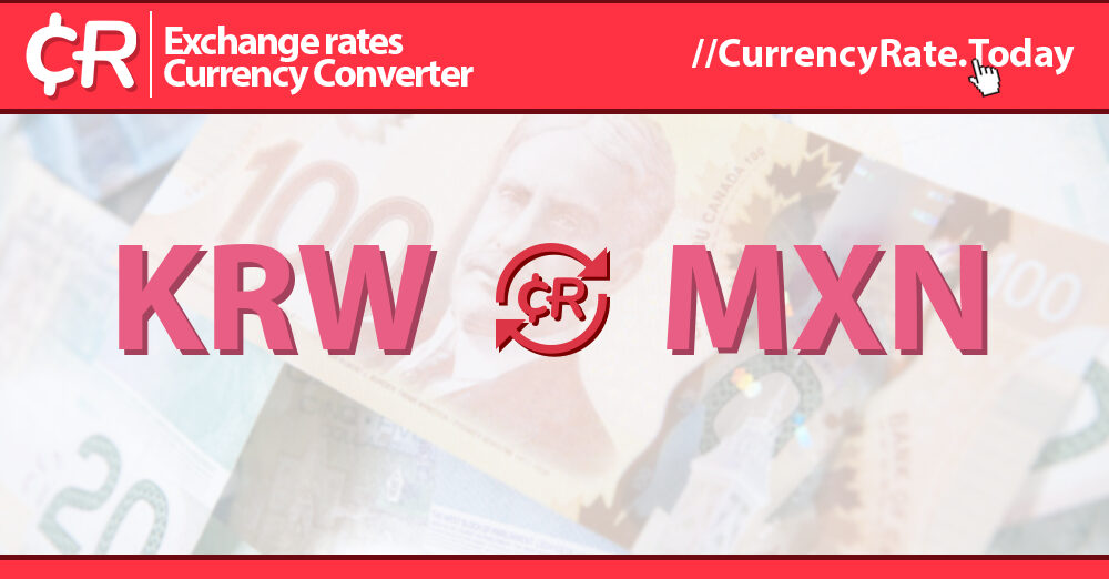 1000 Won De Corea Del Sur KRW A Peso Mexicano MXN 