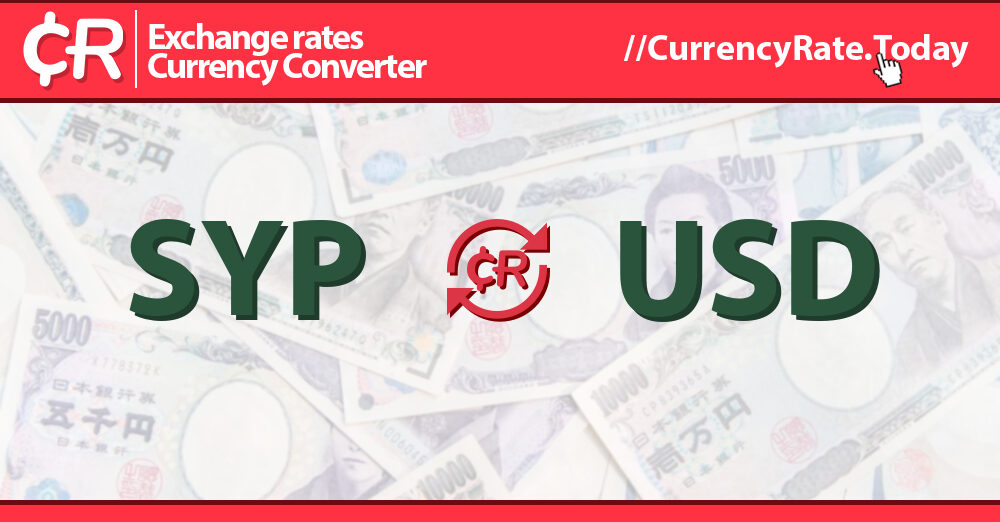 Live Syrian Pound To US Dollars Exchange Rate 1 SYP USD Today
